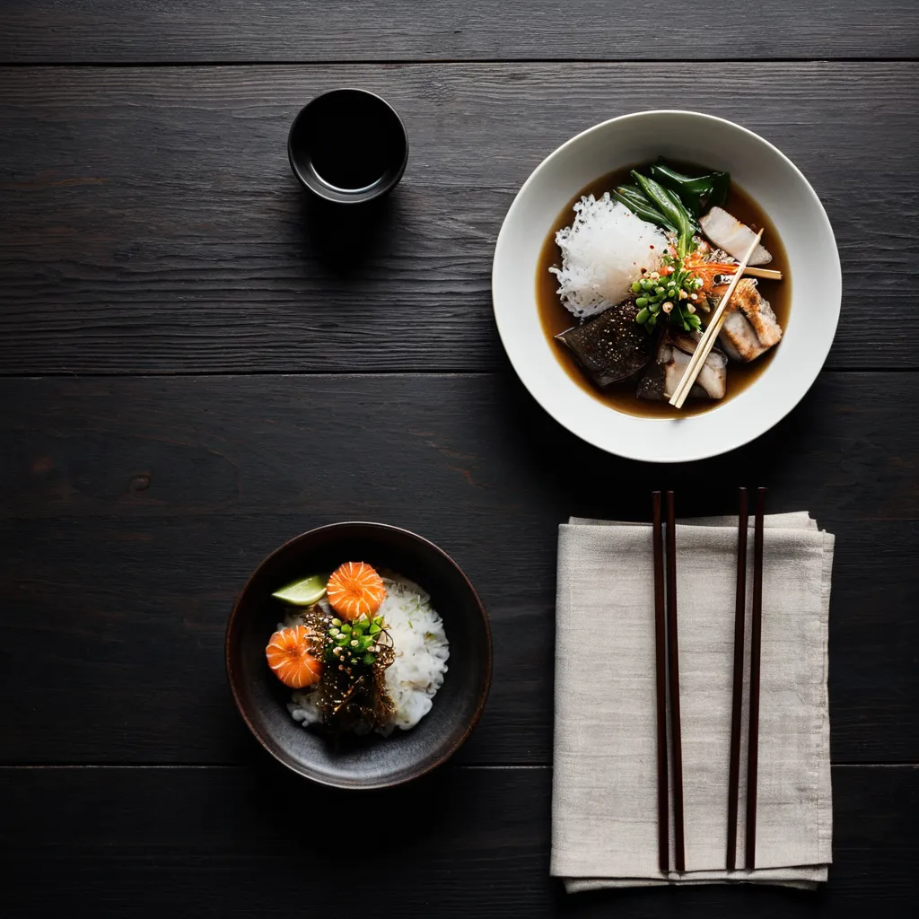 AI生成：和食の俯瞰